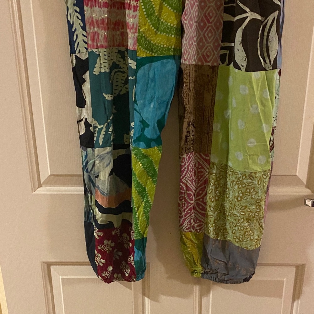 Nwot Advance Apparels Multicolor Patchwork Cuffed… - image 4